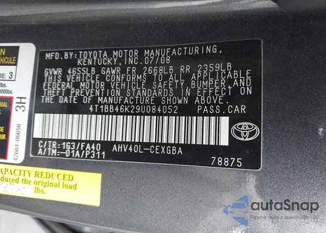 2009 Toyota Camry Hybrid from USA, damaged, VIN 4T1BB46K29U084052